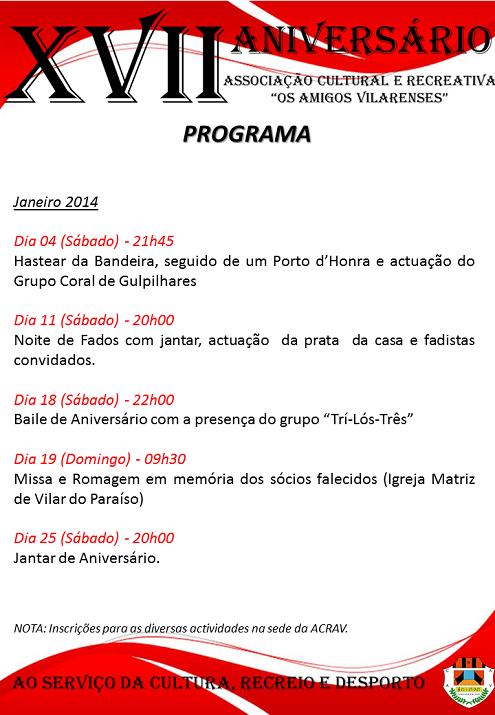 Programa de Aniversário